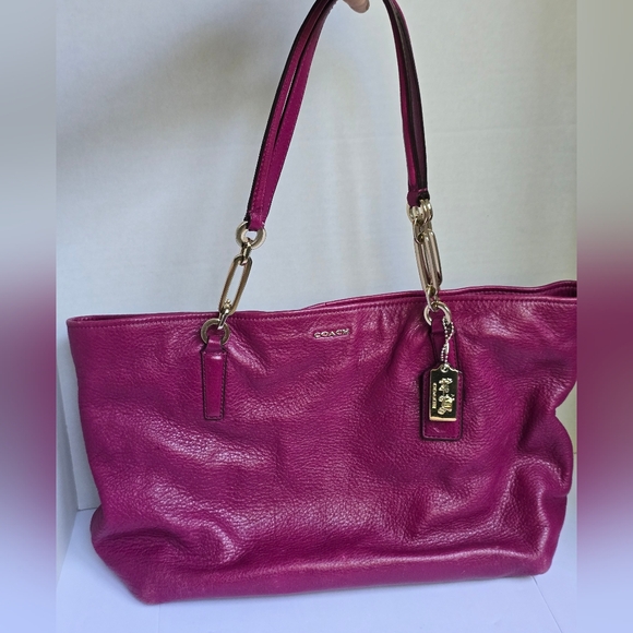 Coach Berry Madison East West Leather Tote - Picture 1 of 12